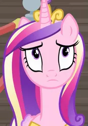 Size: 449x645 | Tagged: safe, derpibooru import, screencap, princess cadance, alicorn, pony, a flurry of emotions, concerned, cropped, female, mare, reaction image, solo