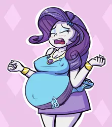 Size: 1219x1382 | Tagged: suggestive, artist:funble, artist:pacificside18, derpibooru import, edit, rarity, display of affection, equestria girls, equestria girls series, belly, big belly, bracelet, breasts, busty rarity, cleavage, clothes, dramatic, dress, erect nipples, female, jewelry, marshmelodrama, nipple outline, nipples, nudity, preggity, pregnant, pregnant equestria girls, rarity being rarity, scene interpretation, solo, solo female
