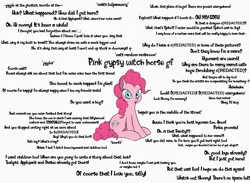 Size: 1355x992 | Tagged: suggestive, artist:locky, derpibooru import, pinkie pie, earth pony, pony, breaking the fourth wall, censored, censored vulgarity, female, ideal gf, implied anon, looking at you, mare, meme, redacted, solo, solo female, text, tulpa, tulpamancer