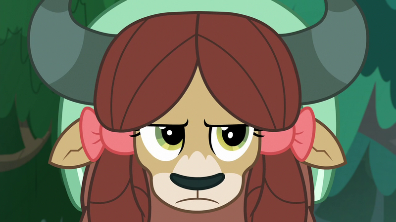 Size: 1280x720 | Tagged: safe, derpibooru import, screencap, yona, pony, non-compete clause, solo, yona is not amused