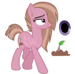 Size: 1024x1013 | Tagged: safe, artist:dualitysin, derpibooru import, oc, oc:rocky sprout, unofficial characters only, pony, unicorn, base used, female, hair over one eye, mare, offspring, parent:big macintosh, parent:marble pie, parents:marblemac, simple background, solo, transparent background, watermark