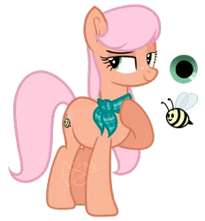 Size: 1024x1104 | Tagged: safe, artist:dualitysin, derpibooru import, oc, oc:pink lady, unofficial characters only, earth pony, pony, base used, female, freckles, magical lesbian spawn, mare, neckerchief, offspring, parent:applejack, parent:fluttershy, parents:appleshy, simple background, solo, transparent background