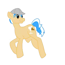 Size: 2048x2048 | Tagged: safe, artist:kiwiscribbles, derpibooru import, oc, oc:vanilla daze, unofficial characters only, pony, cutie mark, hat, male, simple background, solo, stallion, transparent background