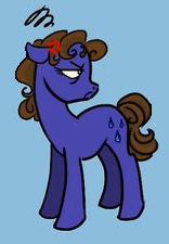 Size: 156x225 | Tagged: artist needed, source needed, safe, derpibooru import, edit, ponified, earth pony, pony, cross-popping veins, cutie mark, female, irma lair, mare, simple background, solo, w.i.t.c.h., water, water droplet