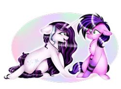 Size: 1024x755 | Tagged: safe, artist:absolitedisaster08, derpibooru import, oc, oc:light heartless, oc:magical brownie, unofficial characters only, earth pony, pony, unicorn, female, long tongue, mare, simple background, tongue out, transparent background