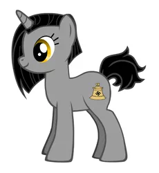 Size: 1440x1568 | Tagged: safe, artist:anonymous, derpibooru import, oc, oc:glocke, pony, unicorn, pony creator, /mlpol/, bell, female, germany, nazi, swastika, template