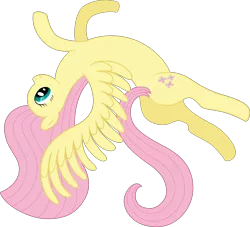 Size: 4924x4471 | Tagged: safe, artist:mfg637, derpibooru import, fluttershy, pony, .svg available, absurd resolution, falling, simple background, solo, spread wings, svg, transparent background, vector, wings