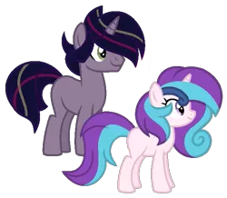 Size: 625x544 | Tagged: safe, artist:crystalponyart7669, derpibooru import, oc, oc:nightshadow, oc:shining day, unofficial characters only, pony, unicorn, base used, female, male, mare, offspring, parent:princess cadance, parent:shadow lock, parent:shining armor, parent:twilight sparkle, parents:shiningcadance, parents:twilock, simple background, stallion, transparent background