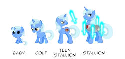 Size: 9500x4500 | Tagged: safe, artist:northernthestar, derpibooru import, oc, oc:valiant heart, pony, unicorn, absurd resolution, age progression, armor, baby, baby pony, colt, magic, male, showcase, simple background, stallion, teenager, transparent background