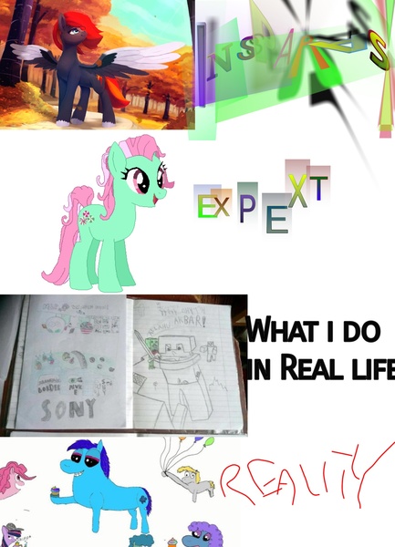 Size: 1300x1800 | Tagged: artist needed, safe, derpibooru import, minty, pinkie pie, twilight sparkle, oc, earth pony, pegasus, pony, 1000 years in photoshop, camera shot, cupcake, exploitable meme, food, meme, minecraft, misspelling, not salmon, notebook, pipe, simple background, text, wat, white background