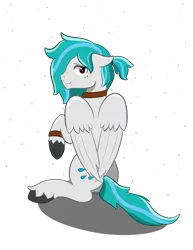 Size: 2480x3207 | Tagged: safe, artist:dyonys, derpibooru import, oc, oc:rainfall, unofficial characters only, pegasus, pony, bracelet, collar, cutie mark, eyeshadow, freckles, jewelry, looking at you, makeup, male, simple background, simple shading, sitting, stallion, transparent background, unshorn fetlocks, wings