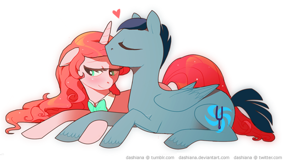 Size: 582x330 | Tagged: safe, artist:dashiana, derpibooru import, oc, unofficial characters only, pony, heart