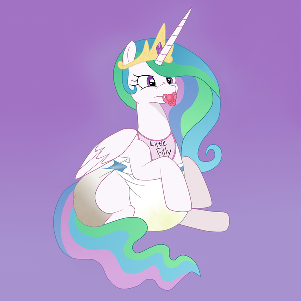 Size: 1782x1782 | Tagged: questionable, artist:hodgepodgedl, derpibooru import, edit, princess celestia, alicorn, pony, adult foal, bib, cute, cutelestia, diaper, diaper fetish, female, fetish, messy diaper, pacifier, poofy diaper, poop, poopy diaper, scat, solo, solo female, urine, wet diaper