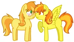 Size: 1024x579 | Tagged: safe, artist:bellalovesans04, derpibooru import, braeburn, spitfire, pony, female, male, shipping, spitburn, straight