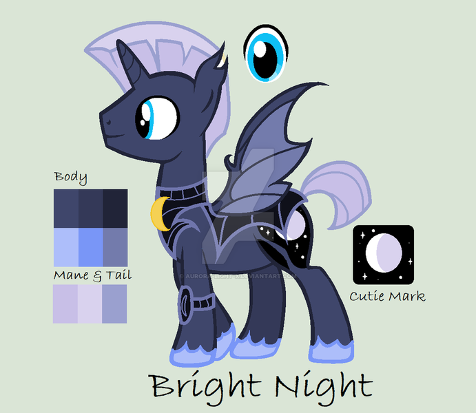 Size: 1024x889 | Tagged: safe, artist:aurora-light-x, derpibooru import, oc, oc:bright night, bat pony, pony, male, parent:princess luna, parents:canon x oc, reference sheet, solo, stallion, watermark