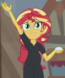 Size: 820x975 | Tagged: safe, derpibooru import, edit, edited screencap, screencap, sunset shimmer, comic:a new change, equestria girls, equestria girls series, opening night, cropped, diamond, pregnant, pregnant edit, solo, teen pregnancy