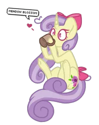 Size: 758x964 | Tagged: safe, artist:chococakebabe, derpibooru import, oc, oc:meadow blossom, pony, unicorn, bow, coffee, female, hair bow, mare, simple background, solo, tail bow, transparent background