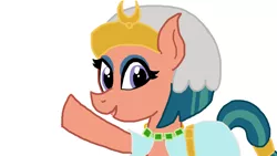 Size: 1920x1080 | Tagged: safe, derpibooru import, somnambula, pegasus, pony, clothes, female, glopaz, happy, headpiece, jewelry, mare, solo