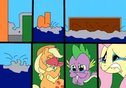 Size: 1024x718 | Tagged: artist:didgereethebrony, comic:wreck of the renaissance, crying, derpibooru import, hug, safe, ship, ship sinking, sinking, sinking ship, tears of pain