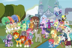 Size: 1200x800 | Tagged: safe, artist:dm29, derpibooru import, apple rose, applejack, auntie applesauce, chancellor neighsay, firelight, fluttershy, gallus, goldie delicious, granny smith, jack hammer, maud pie, mudbriar, photo finish, pinkie pie, princess celestia, rainbow dash, sandbar, scootaloo, silverstream, smolder, spike, starlight glimmer, stellar flare, sunburst, terramar, twilight sparkle, twilight sparkle (alicorn), yona, alicorn, classical hippogriff, dragon, earth pony, gryphon, hippogriff, pony, seapony (g4), unicorn, yak, fake it 'til you make it, grannies gone wild, horse play, non-compete clause, school daze, surf and/or turf, the maud couple, the parent map, alternate hairstyle, apple shed, bipedal, camera, cardboard maud, chair, classroom, clothes, construction pony, cosplay, costume, director spike, director's chair, dragoness, eea rulebook, eyes on the prize, female, filly, fishing rod, fluttergoth, geode, gold horseshoe gals, hipstershy, it's not a phase, it's not a phase mom it's who i am, kickline, leaking, levitation, magic, male, mare, maudbriar, progress bar, rocket, school of friendship, seaponified, seapony scootaloo, severeshy, shipping, showgirl, shylestia, species swap, stallion, sticks, straight, telekinesis, the meme continues, the story so far of season 8, this isn't even my final form, toy interpretation, trixie's rocket, vine, wall of tags
