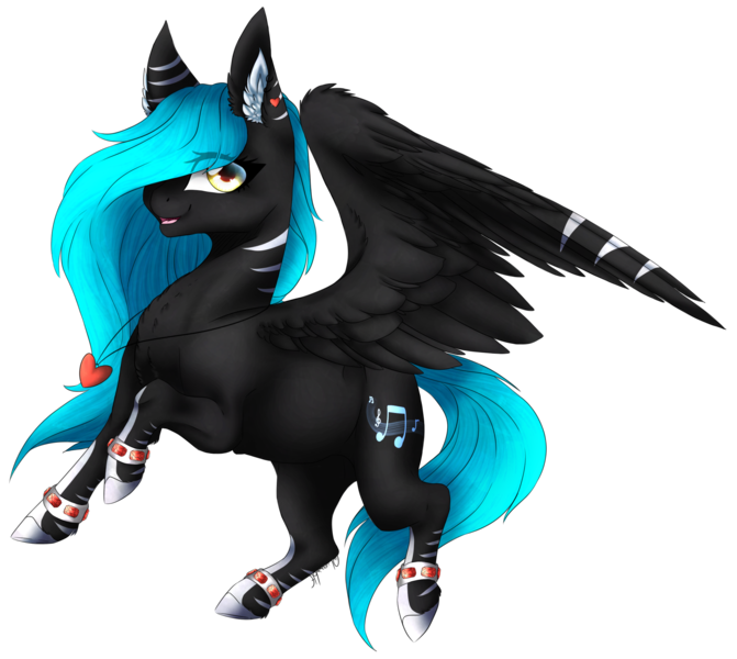 Size: 2457x2197 | Tagged: safe, artist:lunawolf28, derpibooru import, oc, oc:nightmare gold, pegasus, pony, female, high res, mare, simple background, solo, transparent background