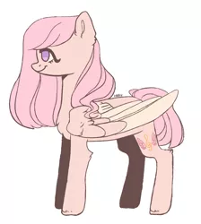 Size: 783x875 | Tagged: safe, artist:harusocoma, derpibooru import, oc, oc:cristin, pegasus, pony, female, mare, offspring, parent:fluttershy, parents:canon x oc, simple background, solo, white background