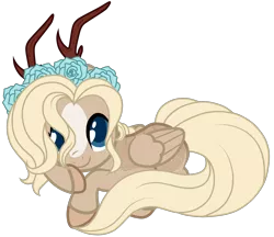 Size: 2472x2136 | Tagged: artist:absolitedisaster08, deer, deer pony, derpibooru import, female, high res, oc, original species, peryton, prone, safe, simple background, solo, transparent background