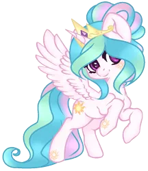 Size: 698x808 | Tagged: safe, artist:angelamusic13, derpibooru import, princess celestia, pony, base used, chibi, cute, cutelestia, female, mare, simple background, solo, transparent background