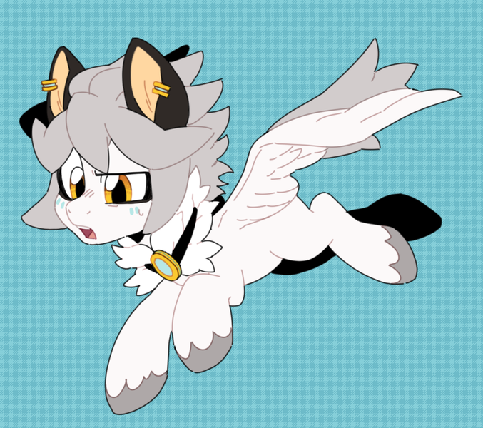 Size: 859x761 | Tagged: safe, artist:oxy-diamond, derpibooru import, oc, unofficial characters only, pegasus, pony, confused, gray mane, open mouth, solo, white coat, yellow eyes