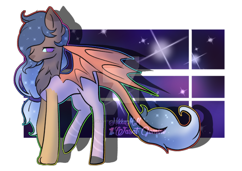 Size: 1024x724 | Tagged: artist:wasatgemini, derpibooru import, draconequus, draconequus oc, ethereal mane, male, oc, safe, simple background, solo, starry mane, transparent background, watermark