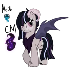 Size: 1000x1000 | Tagged: artist:sylveontriestodraw, base used, derpibooru import, draconequus, draconequus oc, female, hybrid, interspecies offspring, oc, oc:darkes sould, offspring, parent:discord, parents:discolight, parent:twilight sparkle, safe, simple background, solo, transparent background