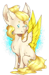 Size: 2500x3800 | Tagged: safe, artist:lastaimin, derpibooru import, oc, pony, chibi, female, high res, mare, simple background, sitting, solo, transparent background, two toned wings