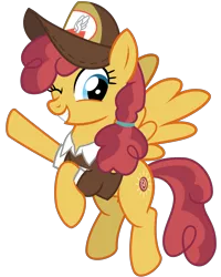 Size: 3200x4000 | Tagged: safe, artist:cheezedoodle96, derpibooru import, sunny delivery, pegasus, pony, the break up breakdown, .svg available, background pony, clothes, female, flying, hat, looking at you, mailmare, mailmare hat, mare, one eye closed, shirt, simple background, smiling, solo, svg, transparent background, vector, waving, wink