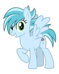 Size: 3200x4000 | Tagged: safe, alternate version, artist:cheezedoodle96, derpibooru import, rainy day, pegasus, pony, the break up breakdown, .svg available, background pony, female, looking at you, mare, raised hoof, simple background, smiling, solo, svg, transparent background, vector