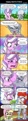 Size: 800x3460 | Tagged: safe, artist:uotapo, derpibooru import, diamond tiara, fluttershy, ocellus, silver spoon, silverstream, twist, classical hippogriff, earth pony, hippogriff, pegasus, pony, comic, crying, female, filly, fujoshi, fujoshy, glasses, hearts and hooves day, image, implied gallus, implied gay, lesbian, mare, otakushy, png, present, seiza, shipper on deck, shipping, silvertiara, speech bubble