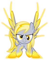 Size: 1257x1548 | Tagged: safe, artist:zacatron94, derpibooru import, derpy hooves, pegasus, pony, female, looking at you, mare, simple background, solo, spread wings, transparent background, vector, wings