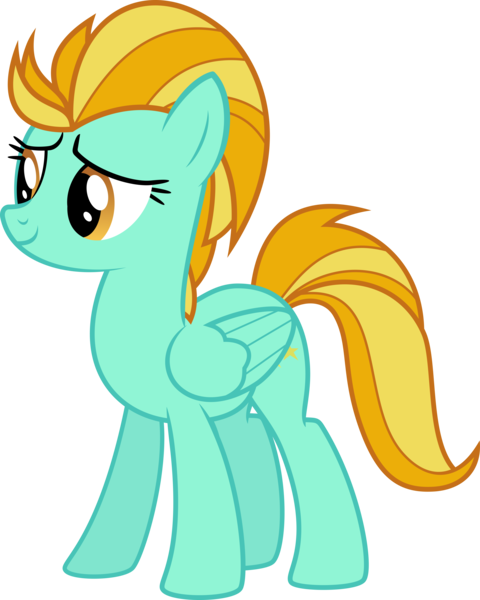 Size: 6000x7497 | Tagged: safe, artist:vladimirmacholzraum, derpibooru import, lightning dust, pegasus, pony, absurd resolution, female, mare, simple background, smiling, solo, transparent background, vector