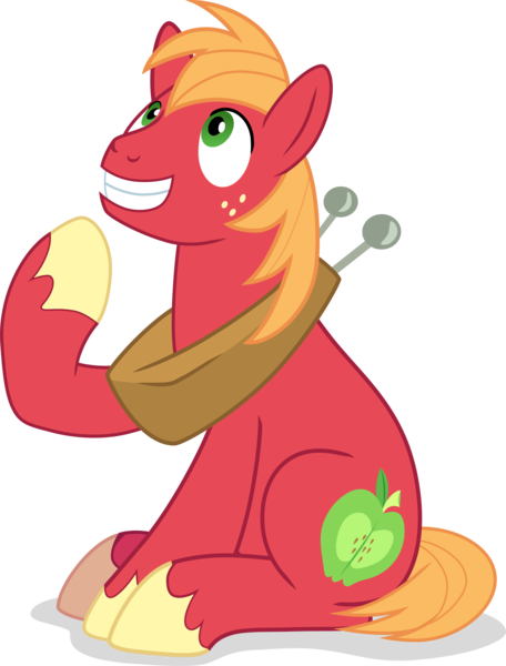 Size: 6185x8131 | Tagged: safe, artist:shutterflyeqd, derpibooru import, big macintosh, earth pony, pony, the break up breakdown, absurd resolution, male, simple background, sitting, solo, stallion, transparent background, vector