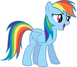 Size: 6853x6000 | Tagged: safe, artist:vladimirmacholzraum, derpibooru import, rainbow dash, pegasus, pony, absurd resolution, female, happy, mare, open mouth, simple background, smiling, solo, transparent background, vector
