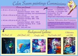 Size: 822x595 | Tagged: safe, artist:colorsceempainting, derpibooru import, commission, commission info