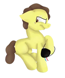 Size: 1024x1229 | Tagged: safe, artist:fennelynthefennekin1, derpibooru import, pony morty, ponified, earth pony, pony, grannies gone wild, evil morty, eyepatch, morty smith, rick and morty, simple background, solo, transparent background