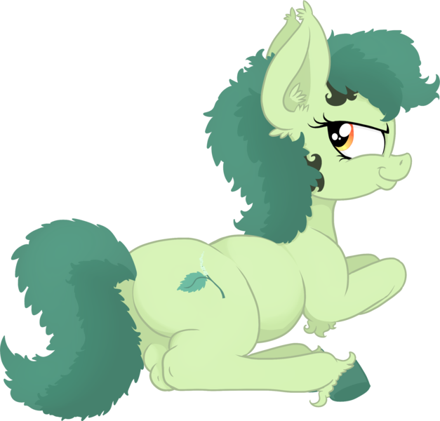 Size: 2318x2218 | Tagged: safe, artist:paskanaakka, derpibooru import, oc, oc:bittergreen, unofficial characters only, earth pony, pony, colored hooves, ear fluff, female, looking back, lying down, mare, simple background, smiling, smirk, solo, transparent background, unshorn fetlocks