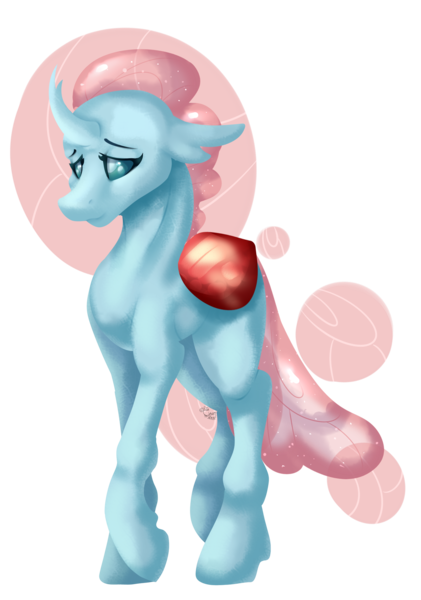 Size: 1474x2101 | Tagged: artist:atlasnavigato, changedling, changeling, derpibooru import, female, ocellus, raised hoof, safe, school daze, simple background, solo, transparent background