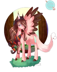 Size: 2451x3069 | Tagged: safe, artist:iheyyasyfox, derpibooru import, oc, oc:yasy, unofficial characters only, pegasus, pony, clothes, female, high res, mare, scarf, simple background, solo, transparent background, tree, two toned wings