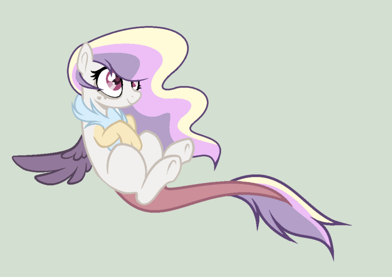 Size: 1188x840 | Tagged: artist:roseloverofpastels, derpibooru import, draconequus, draconequus oc, female, hybrid, interspecies offspring, oc, offspring, parent:discord, parent:princess celestia, parents:dislestia, safe, simple background, solo