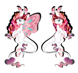 Size: 1753x1634 | Tagged: safe, artist:absolitedisaster08, derpibooru import, oc, original species, pony, butterfly wings, female, fey foal, mare, simple background, solo, transparent background