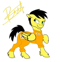 Size: 768x768 | Tagged: artist:thunder burst, base used, clothes, derpibooru import, jail, oc, oc:thunder burst, prison, prisoner, prison outfit, safe, simple background, solo, spanish, transparent background, unofficial characters only