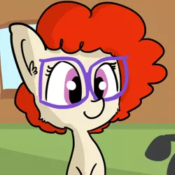 Size: 720x720 | Tagged: safe, artist:tjpones, derpibooru import, edit, twist, earth pony, pony, cheek fluff, cropped, cute, ear fluff, female, filly, glasses, phone, smiling, solo, twistabetes