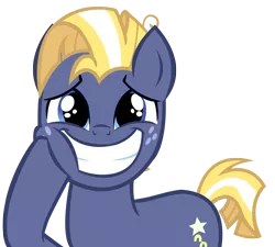 Size: 1315x1182 | Tagged: safe, artist:kyoshithebrony, derpibooru import, star tracker, earth pony, pony, adorkable, cute, dawwww, dork, freckles, grin, happy, male, simple background, smiling, solo, squishy cheeks, trackerbetes, transparent background, vector