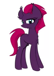 Size: 927x1302 | Tagged: safe, artist:nevaylin, derpibooru import, tempest shadow, pony, edgehorse, female, looking at you, mare, simple background, solo